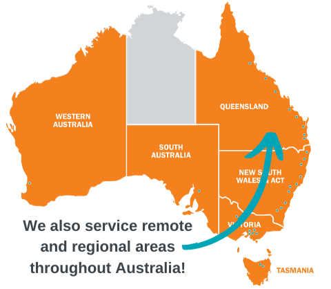Map of Australia Vivir Healthcare telehealth availability