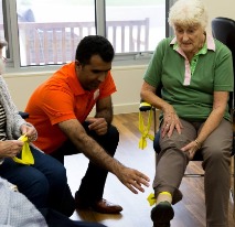 vivir healthcare occupational therapist working with elderly lady